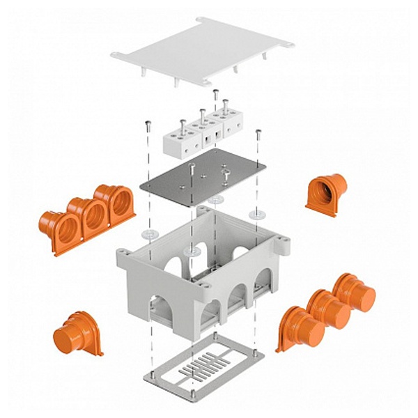 Коробка огнестойкая Промрукав для заливки бетоном 80-0890-FR10,0-6 Е15-Е120 118х76х60 (18 шт/кор)