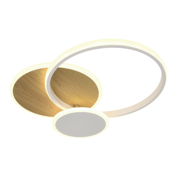 Светильник потолочный светодиодный ЭРА Модерн City CLL-1 60W 3000-6500K RC белый-золото с ДУ