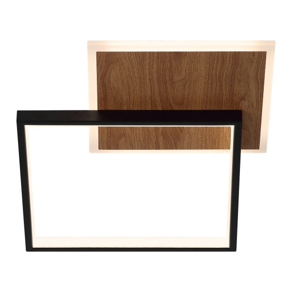 Светильник потолочный светодиодный ЭРА Модерн Ferre CLL-1 60W 3000-6500K RC черный-дерево с ДУ