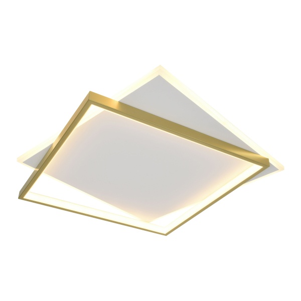 Светильник потолочный светодиодный ЭРА Модерн Lima CLL-1 82W 3000-6500K RC белый-золото с ДУ