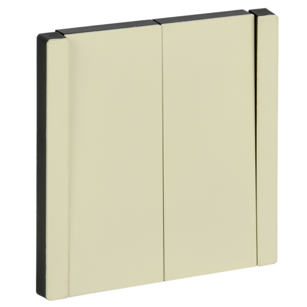 Переключатель двухклавишный перекрестный ИЭК FORTE&PIANO FP809M 10А металл слоновая кость (бежевый)