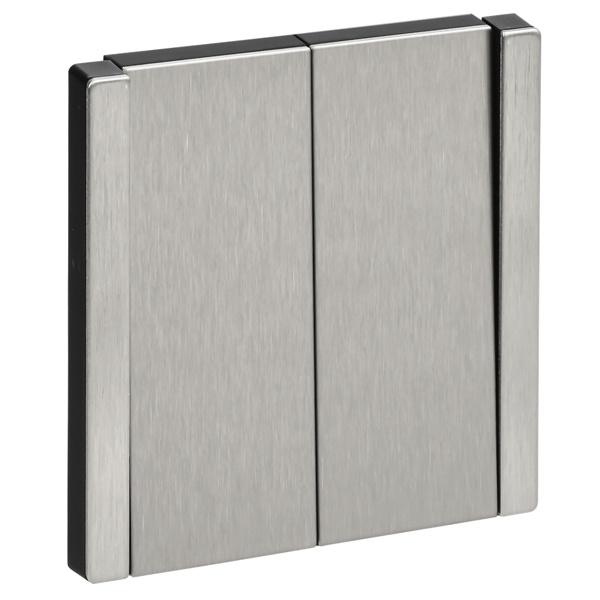 Переключатель двухклавишный перекрестный ИЭК FORTE&PIANO FP709M 10А металл никель