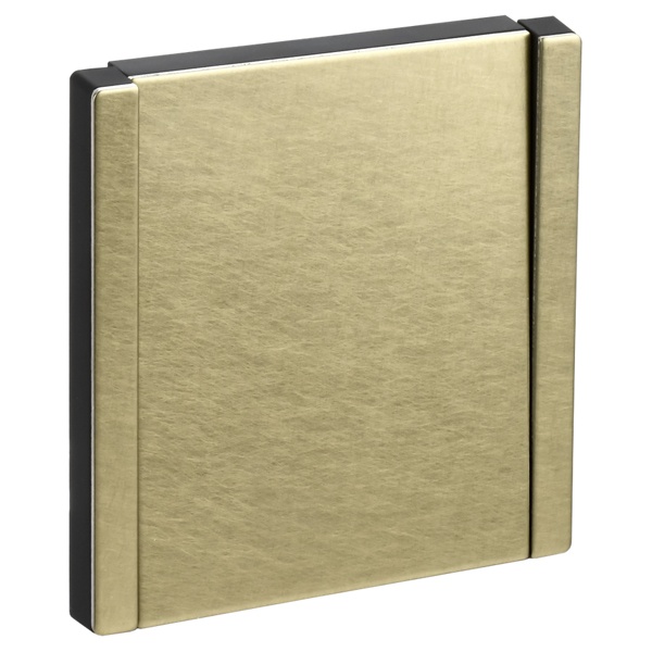 Выключатель кнопочный одноклавишный ИЭК FORTE&PIANO FP610M 10А металл шампань