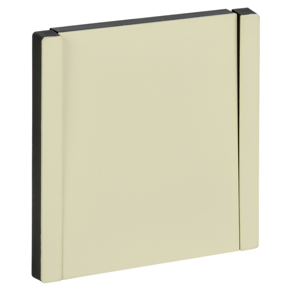 Выключатель кнопочный одноклавишный ИЭК FORTE&PIANO FP810M 10А металл слоновая кость (бежевый)