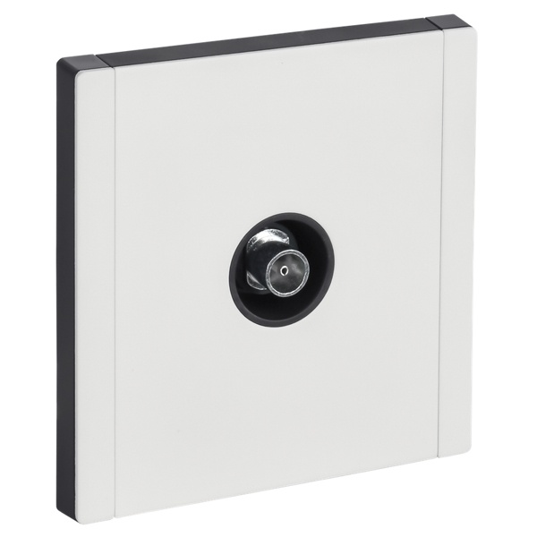 Розетка TV оконечная ИЭК FORTE&PIANO FP228M металл белый