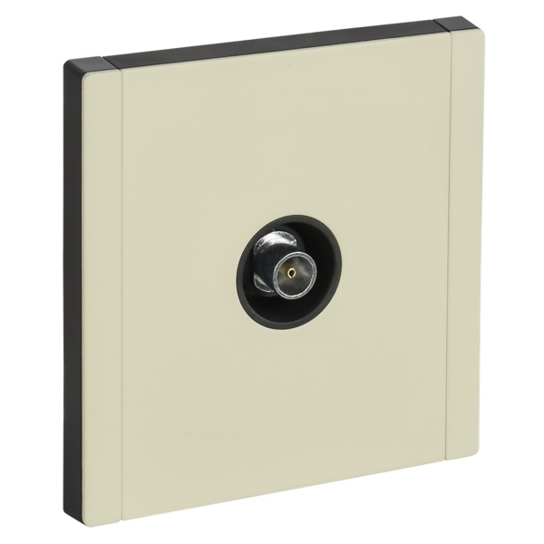 Розетка TV проходная ИЭК FORTE&PIANO FP829M металл слоновая кость (бежевый)