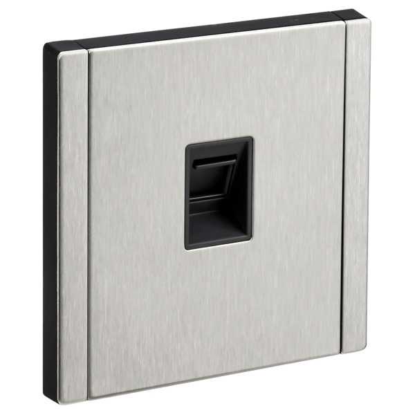 Розетка компьютерная RJ45 кат.5E ИЭК FORTE&PIANO FP732M металл никель