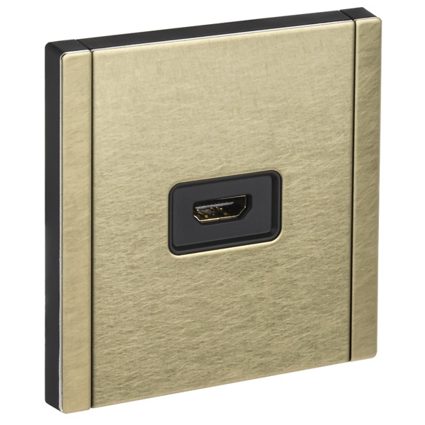 Розетка HDMI ИЭК FORTE&PIANO FP640M металл шампань