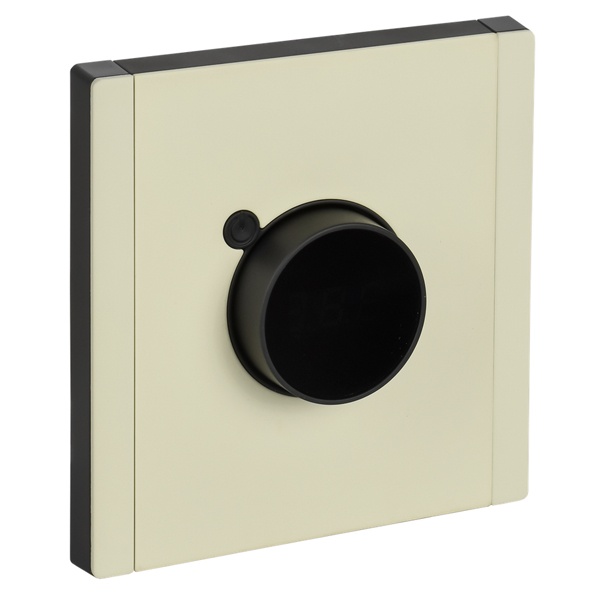 Термостат электронный с индикацией ИЭК FORTE&PIANO FP852M с датчиком 2,4м металл слоновая кость (бежевый)