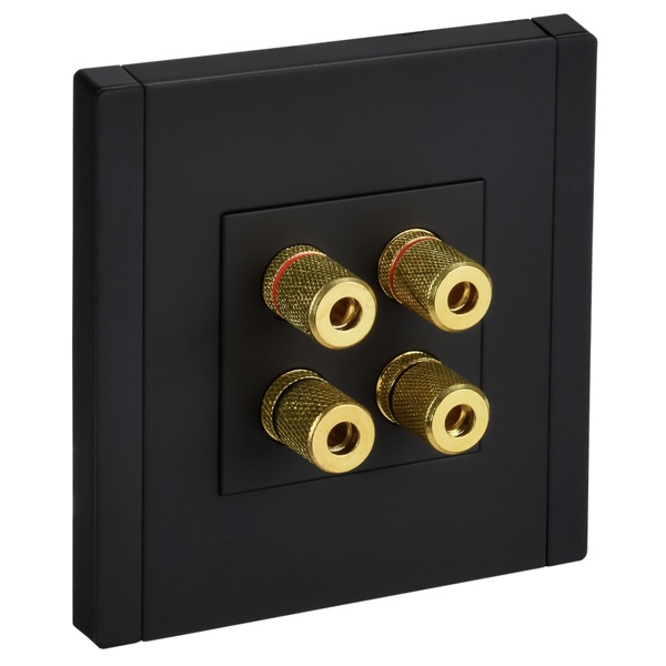 Аудиорозетка ИЭК FORTE&PIANO FP139M 4 подключения металл черный