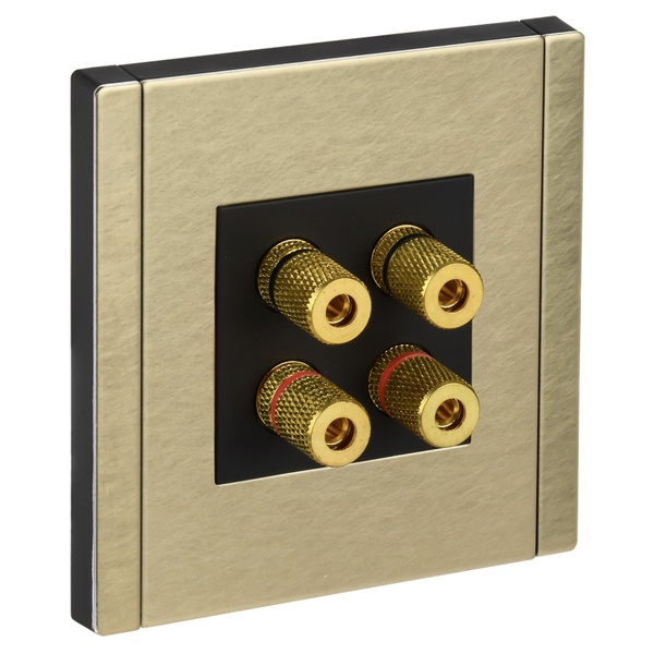 Аудиорозетка ИЭК FORTE&PIANO FP639M 4 подключения металл шампань