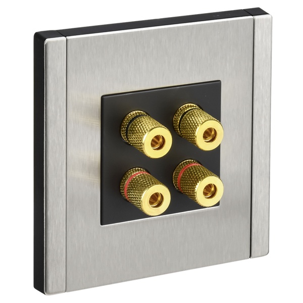 Аудиорозетка ИЭК FORTE&PIANO FP739M 4 подключения металл никель