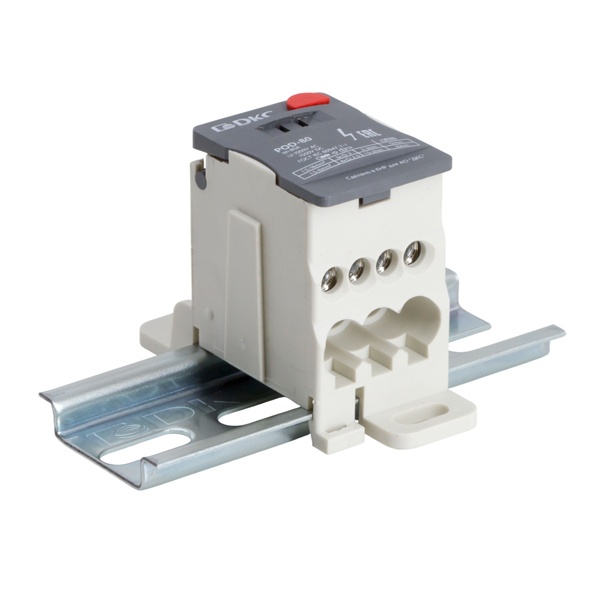 Блок распределительный DKC 1П 80А 3x16 мм2, 4х6 мм2  винтовой зажим