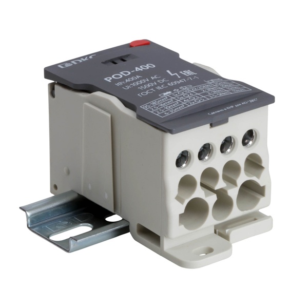 Блок распределительный DKC 1П 400А 1x185 мм2, 2x35 мм2, 5x16 мм2, 4х10 мм2  винтовой зажим