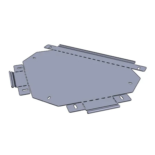 Ответвитель Т-образный EKF для металлического лотка 100х100 (плоский) 0,7мм