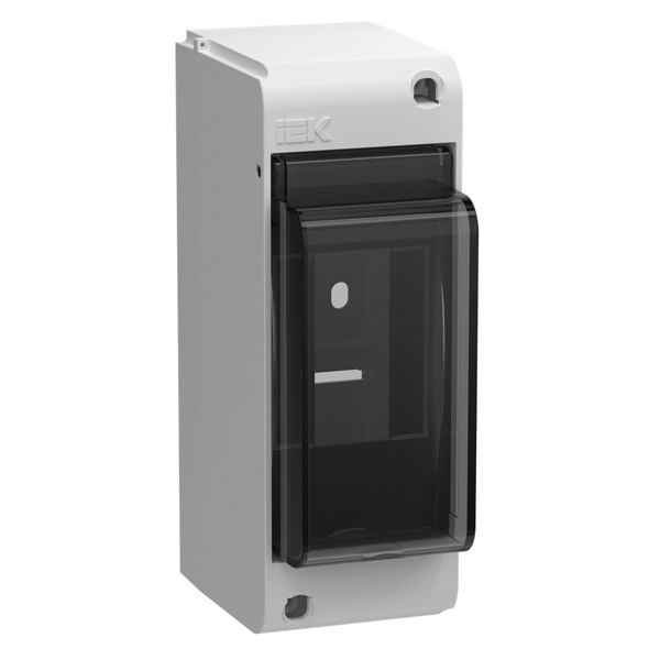 Корпус накладной пластиковый ИЭК UNION КМПн-2 2 модуля с прозрачной дверкой IP30 белый