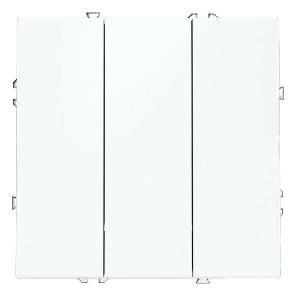 Выключатель трехклавишный встраиваемый Voltum S70 10А белый матовый