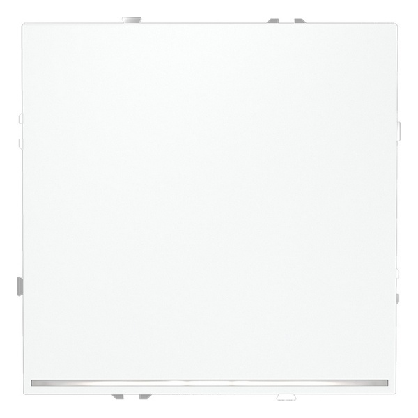 Проходной переключатель одноклавишный встраиваемый Voltum S70 с подсветкой 10А белый матовый