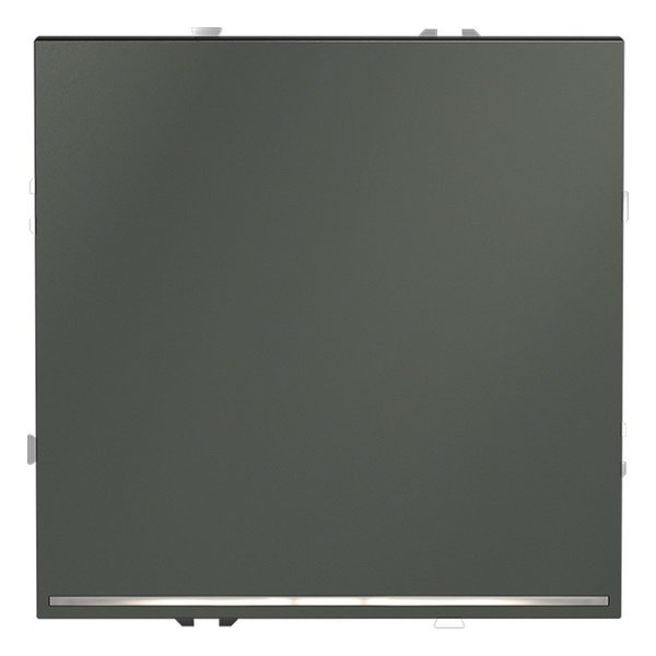 Проходной переключатель одноклавишный встраиваемый Voltum S70 с подсветкой 10А титан