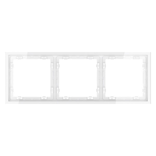 Рамка пластиковая Voltum S70 на 3 поста белый матовый