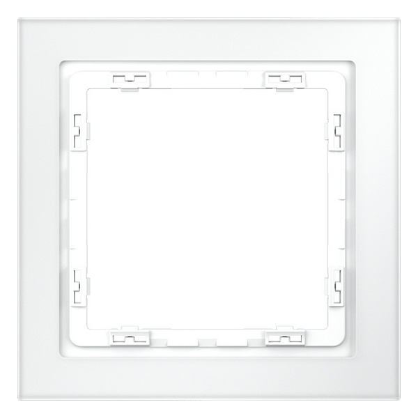 Рамка стеклянная Voltum S70 на 1 пост белый матовый