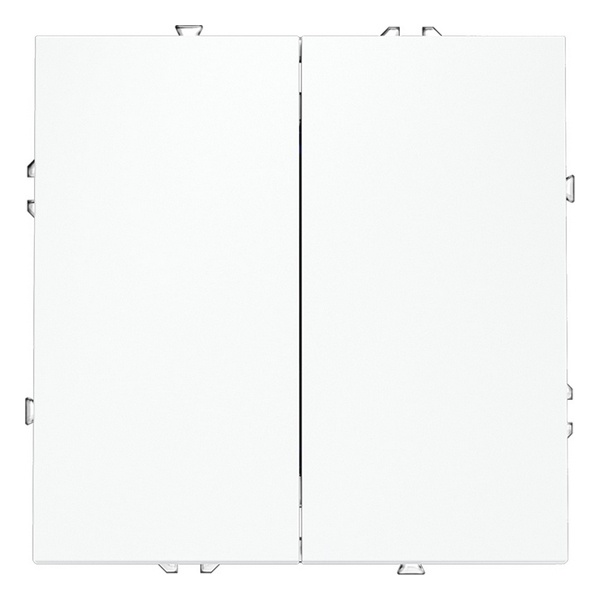 Перекрестный переключатель двухклавишный встраиваемый Voltum S70 10А белый матовый