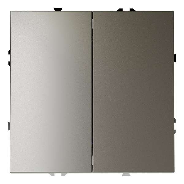 Перекрестный переключатель двухклавишный встраиваемый Voltum S70 10А шелк