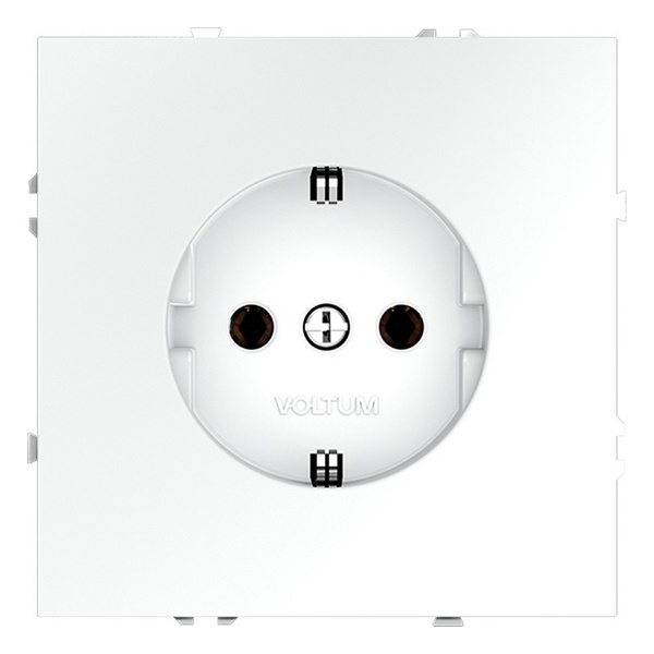 Розетка встраиваемая Voltum S70 с заземлением 16А белый матовый
