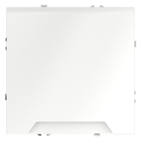 Розетка встраиваемая Voltum S70 с заземлением защитными шторками и крышкой 16А белый глянцевый