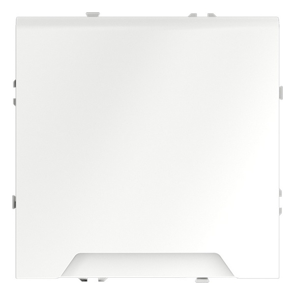 Розетка встраиваемая Voltum S70 с заземлением защитными шторками и крышкой 16А белый матовый