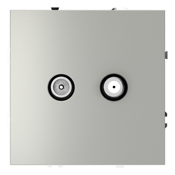 Розетка телевизионная встраиваемая Voltum S70 оконечная TV+SAT сталь