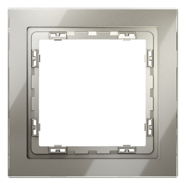 Рамка стеклянная Voltum S70 на 1 пост шелк