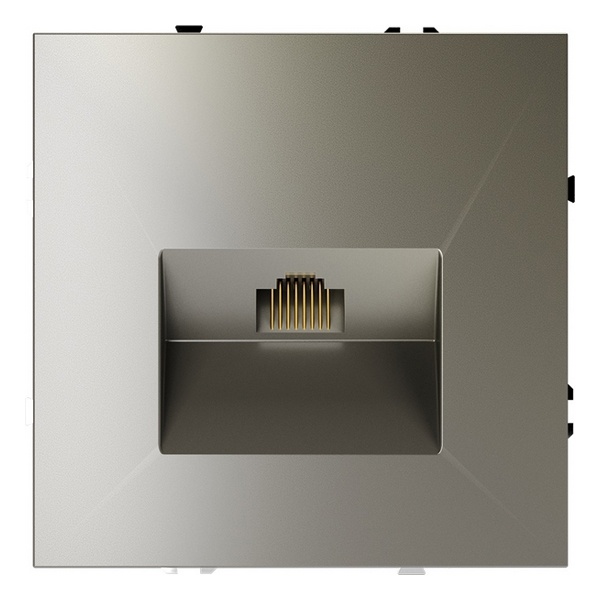 Розетка компьютерная встраиваемая Voltum S70 RJ45 кат.6 шелк