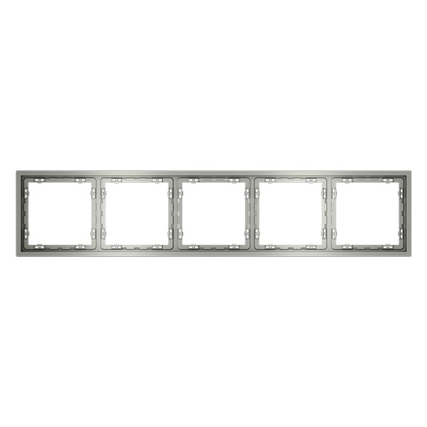 Рамка пластиковая Voltum S70 на 5 постов сталь