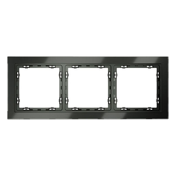 Рамка стеклянная Voltum S70 на 3 поста титан