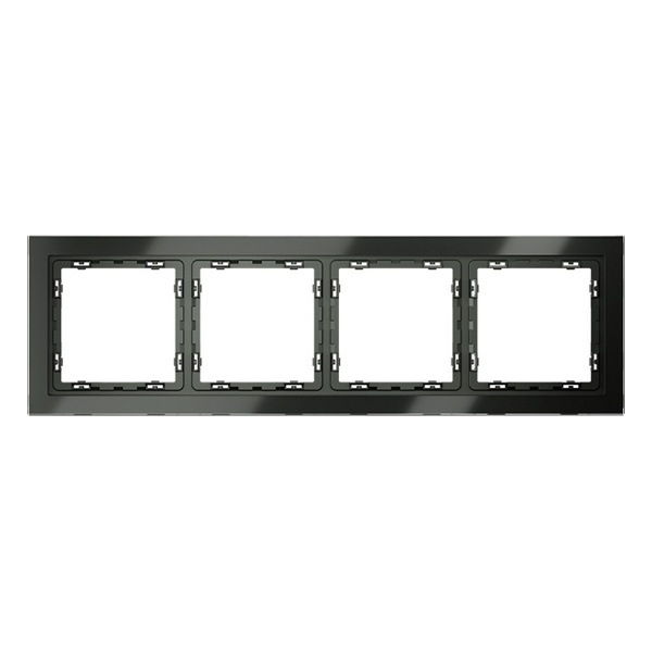 Рамка стеклянная Voltum S70 на 4 поста титан