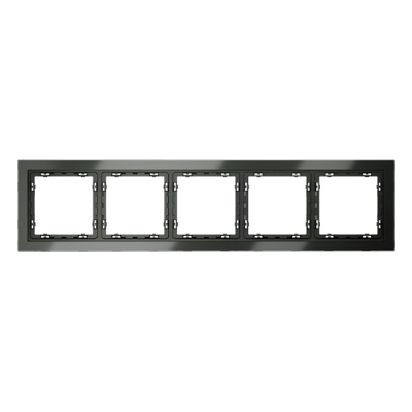 Рамка стеклянная Voltum S70 на 5 постов титан