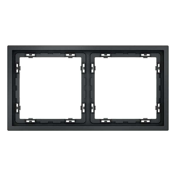 Рамка пластиковая Voltum S70 на 2 поста графит