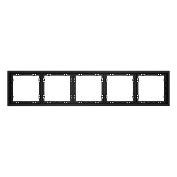 Рамка пластиковая Voltum S70 на 5 постов черный матовый