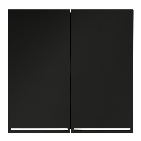 Клавиши Voltum S70 для выключателя/переключателя двухклавишного с подсветкой черный матовый