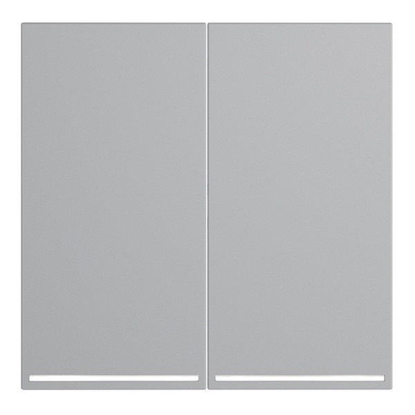 Клавиши Voltum S70 для выключателя/переключателя двухклавишного с подсветкой серый