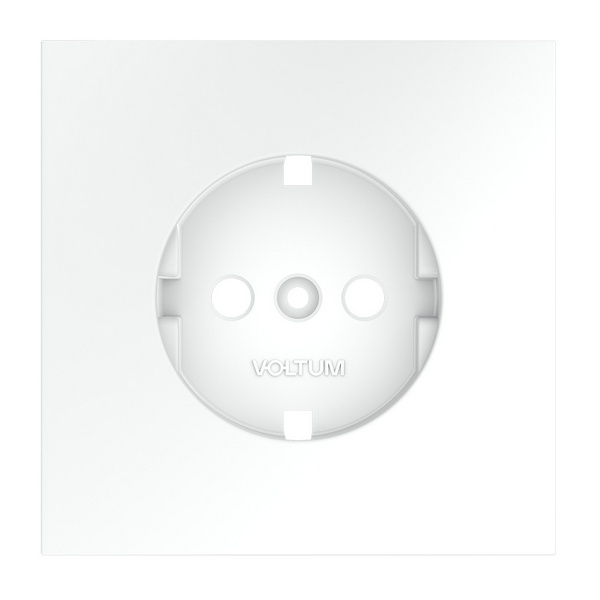 Накладка Voltum S70 для розетки с заземлением белый матовый