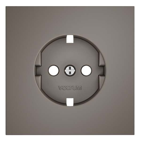 Накладка Voltum S70 для розетки с заземлением капучино