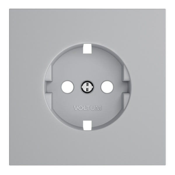 Накладка Voltum S70 для розетки с заземлением серый