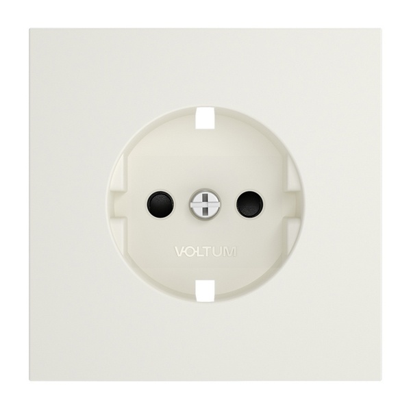 Накладка Voltum S70 для розетки с заземлением и защитными шторками хлопок