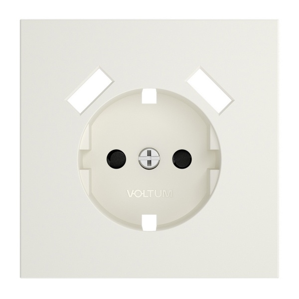 Накладка Voltum S70 для розетки с заземлением и защитными шторками с USB A+A хлопок