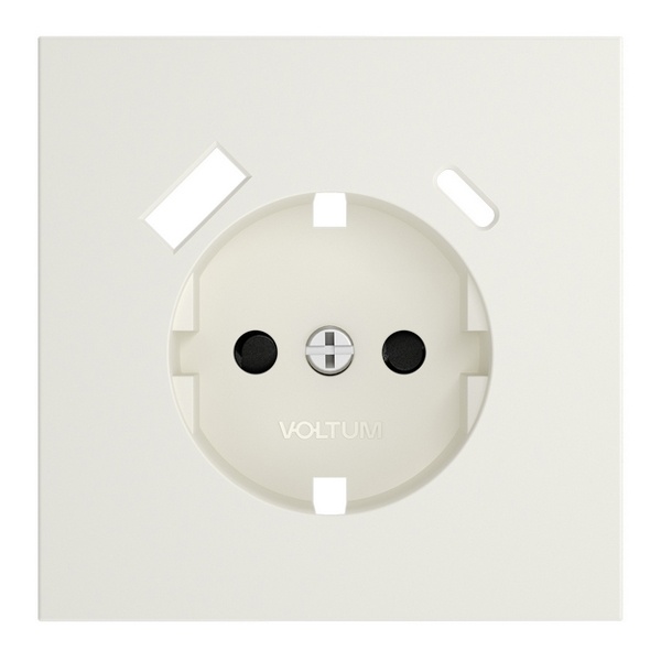 Накладка Voltum S70 для розетки с заземлением и защитными шторками с USB A+C хлопок