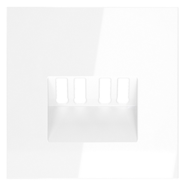 Накладка Voltum S70 для розетки акустической 4-местной  белый глянцевый