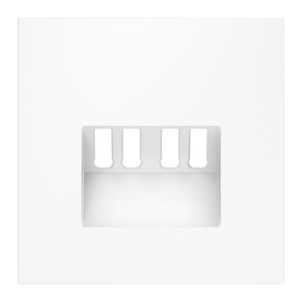 Накладка Voltum S70 для розетки акустической 4-местной  белый матовый