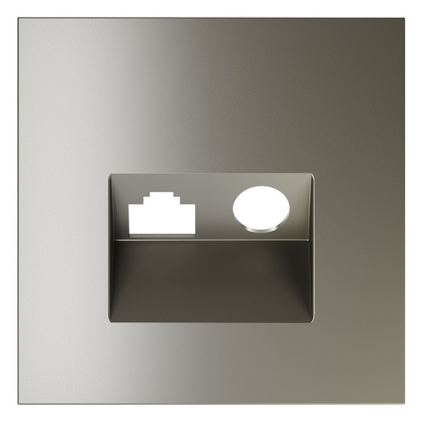 Накладка Voltum S70 для розетки TV+RJ45 кат. 6 шелк